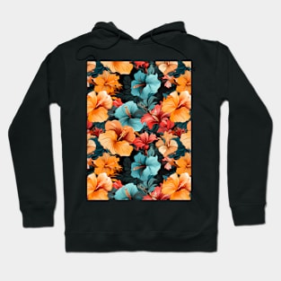 #20 Floral Pattern. Hibiscus Flower Pattern. Hoodie